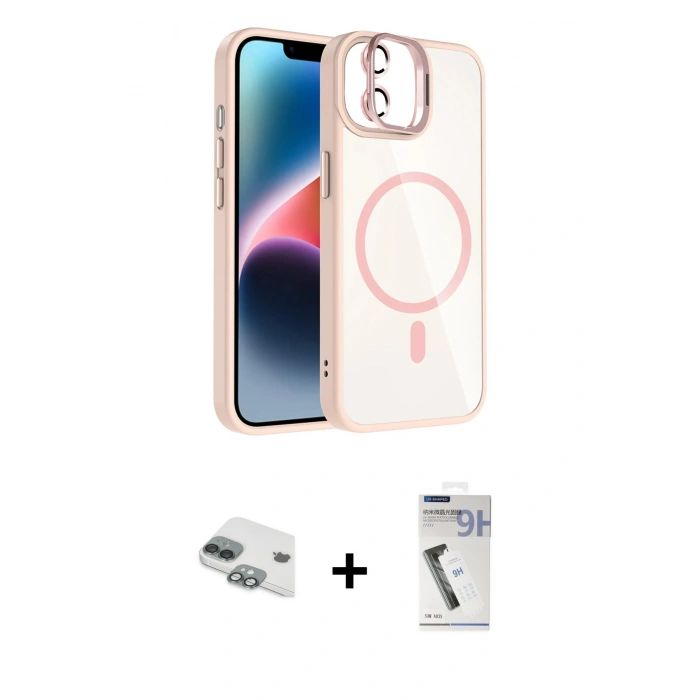 MARSİLYAN™- iPhone 11 Kılıf Yadigar Asil Koleksiyonu - Şeffaf Uv Polymer Nano Ekran Koruyucu + Pers Alüminyum Kamera Lens - YL