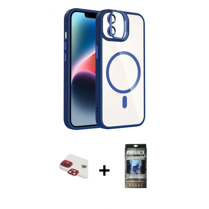 MARSİLYAN™- iPhone 11 Kılıf Yadigar Asil Koleksiyonu - Siyah 34D Hayalet Izgaralı Cam + Pers Alüminyum Kamera Lens - KI