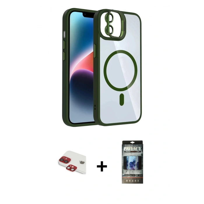 MARSİLYAN™- iPhone 11 Kılıf Yadigar Asil Koleksiyonu - Siyah 34D Hayalet Izgaralı Cam + Pers Alüminyum Kamera Lens - KI