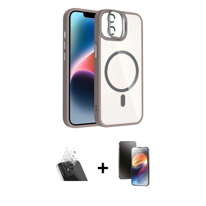MARSİLYAN™- iPhone 11 Kılıf Yadigar Asil Koleksiyonu - Siyah 3D Antistatik Mat Seramik Nano Ekran Koruyucu + Kamera Lens Koruma Cam - SF