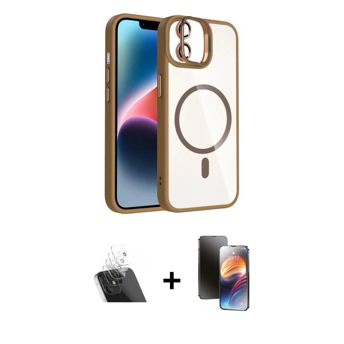 MARSİLYAN™- iPhone 11 Kılıf Yadigar Asil Koleksiyonu - Siyah 3D Antistatik Mat Seramik Nano Ekran Koruyucu + Kamera Lens Koruma Cam - SF