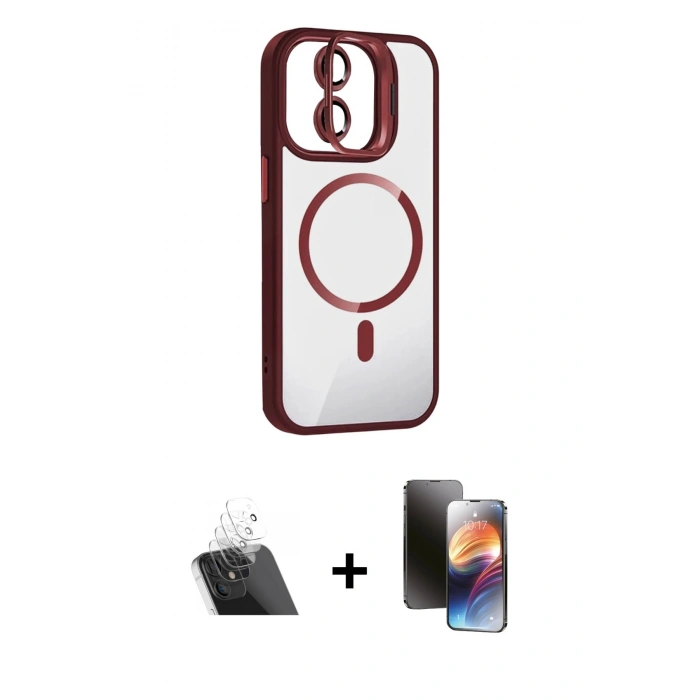 MARSİLYAN™- iPhone 11 Kılıf Yadigar Asil Koleksiyonu - Siyah 3D Antistatik Mat Seramik Nano Ekran Koruyucu + Kamera Lens Koruma Cam - SF