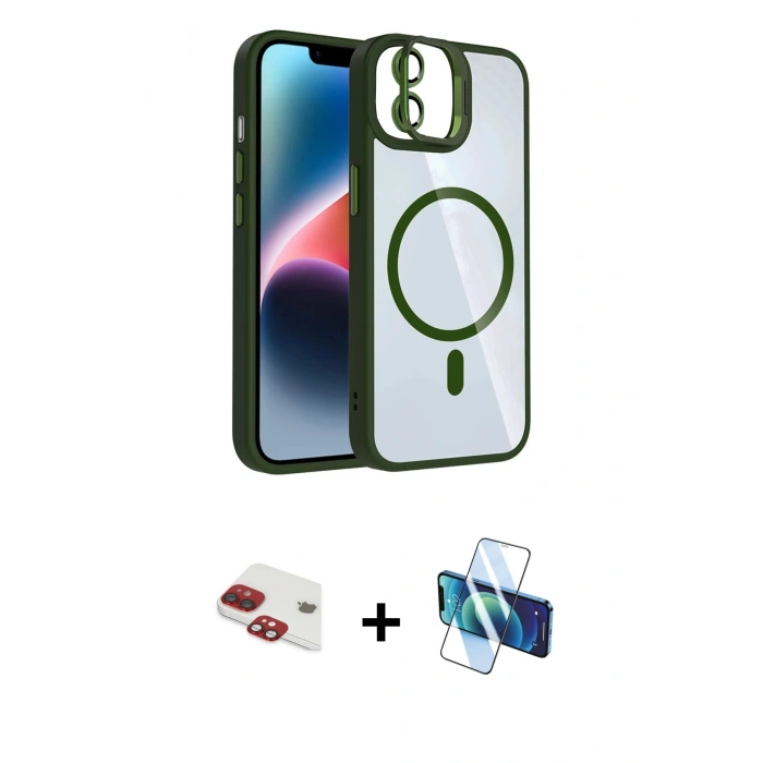 MARSİLYAN™- iPhone 11 Kılıf Yadigar Asil Koleksiyonu - Siyah 3D Antistatik Seramik Nano Ekran Koruyucu + Pers Alüminyum Kamera Lens - KI
