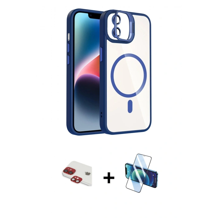 MARSİLYAN™- iPhone 11 Kılıf Yadigar Asil Koleksiyonu - Siyah 3D Antistatik Seramik Nano Ekran Koruyucu + Pers Alüminyum Kamera Lens - KI