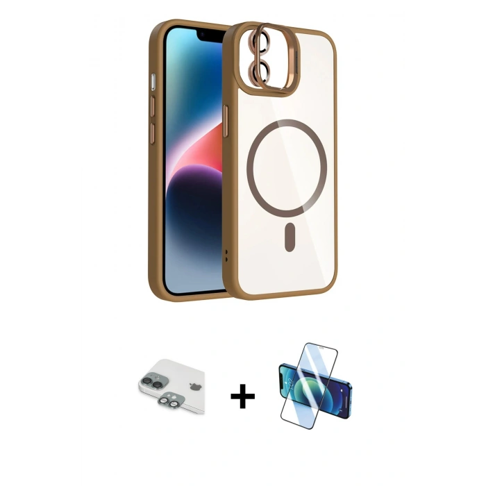 MARSİLYAN™- iPhone 11 Kılıf Yadigar Asil Koleksiyonu - Siyah 3D Antistatik Seramik Nano Ekran Koruyucu + Pers Alüminyum Kamera Lens - YL