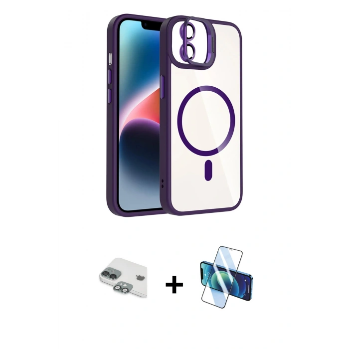 MARSİLYAN™- iPhone 11 Kılıf Yadigar Asil Koleksiyonu - Siyah 3D Antistatik Seramik Nano Ekran Koruyucu + Pers Alüminyum Kamera Lens - YL