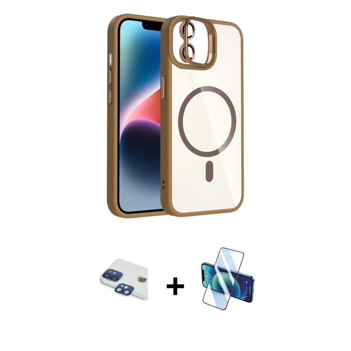 MARSİLYAN™- iPhone 11 Kılıf Yadigar Asil Koleksiyonu - Siyah 3D Antistatik Seramik Nano Ekran Koruyucu + Pers Alüminyum Kamera Lens - LT