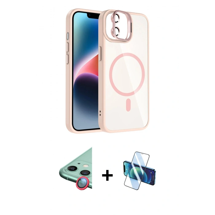 MARSİLYAN™- iPhone 11 Kılıf Yadigar Asil Koleksiyonu - Siyah 3D Antistatik Seramik Nano Ekran Koruyucu + Raze Metal Kamera Lens - KI