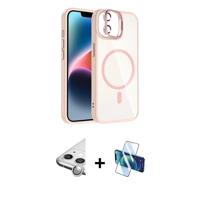 MARSİLYAN™- iPhone 11 Kılıf Yadigar Asil Koleksiyonu - Siyah 3D Antistatik Seramik Nano Ekran Koruyucu + Raze Metal Kamera Lens - GS