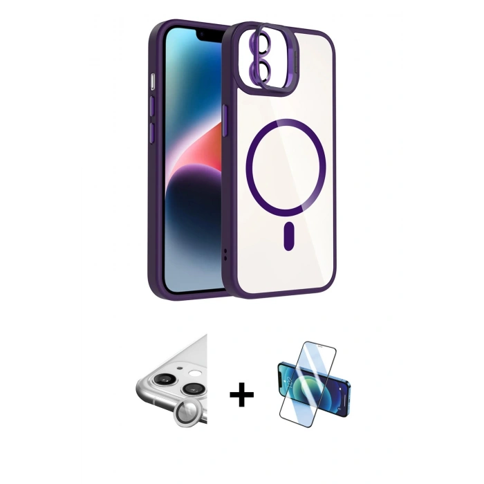 MARSİLYAN™- iPhone 11 Kılıf Yadigar Asil Koleksiyonu - Siyah 3D Antistatik Seramik Nano Ekran Koruyucu + Raze Metal Kamera Lens - GS