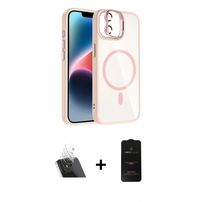 MARSİLYAN™- iPhone 11 Kılıf Yadigar Asil Koleksiyonu - Siyah 6D Antistatik Mat Seramik Hayalet Nano Ekran Koruyucu + Kamera Lens Koruma Cam - SF