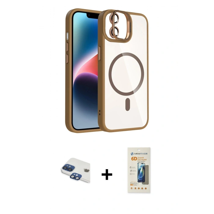 MARSİLYAN™- iPhone 11 Kılıf Yadigar Asil Koleksiyonu - Siyah 6D Mat Seramik Hayalet Nano Ekran Koruyucu + Pers Alüminyum Kamera Lens - LT