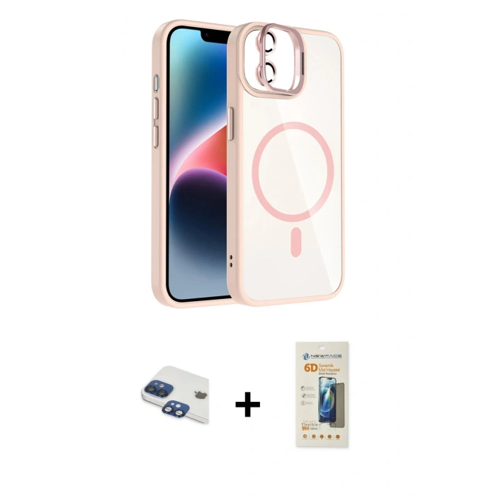MARSİLYAN™- iPhone 11 Kılıf Yadigar Asil Koleksiyonu - Siyah 6D Mat Seramik Hayalet Nano Ekran Koruyucu + Pers Alüminyum Kamera Lens - LT