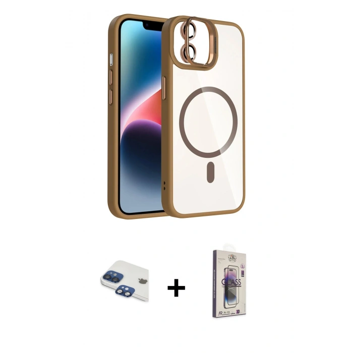 MARSİLYAN™- iPhone 11 Kılıf Yadigar Asil Koleksiyonu - Siyah Bilvis 3D Cam Ekran Koruyucu + Pers Alüminyum Kamera Lens - LT