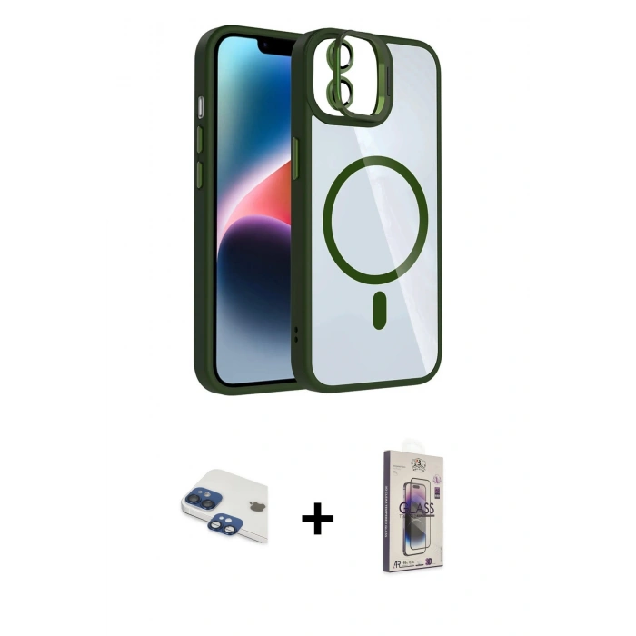MARSİLYAN™- iPhone 11 Kılıf Yadigar Asil Koleksiyonu - Siyah Bilvis 3D Cam Ekran Koruyucu + Pers Alüminyum Kamera Lens - LT