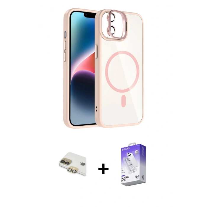 MARSİLYAN™- iPhone 11 Kılıf Yadigar Asil Koleksiyonu - Siyah Bilvis 5in1 3D Magic Cam Ekran Koruyucu + Pers Alüminyum Kamera Lens - GD