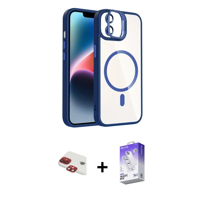 MARSİLYAN™- iPhone 11 Kılıf Yadigar Asil Koleksiyonu - Siyah Bilvis 5in1 3D Magic Cam Ekran Koruyucu + Pers Alüminyum Kamera Lens - KI