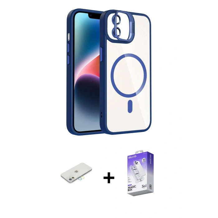 MARSİLYAN™- iPhone 11 Kılıf Yadigar Asil Koleksiyonu - Siyah Bilvis 5in1 3D Magic Cam Ekran Koruyucu + Renkli Kamera Lens Koruma Cam - SI