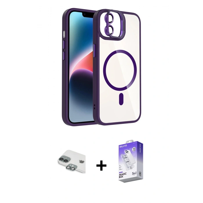 MARSİLYAN™- iPhone 11 Kılıf Yadigar Asil Koleksiyonu - Siyah Bilvis 5in1 3D Magic Cam Ekran Koruyucu + Pers Alüminyum Kamera Lens - YL