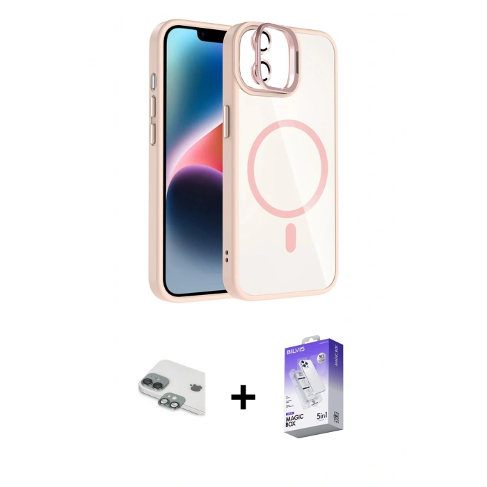 MARSİLYAN™- iPhone 11 Kılıf Yadigar Asil Koleksiyonu - Siyah Bilvis 5in1 3D Magic Cam Ekran Koruyucu + Pers Alüminyum Kamera Lens - YL