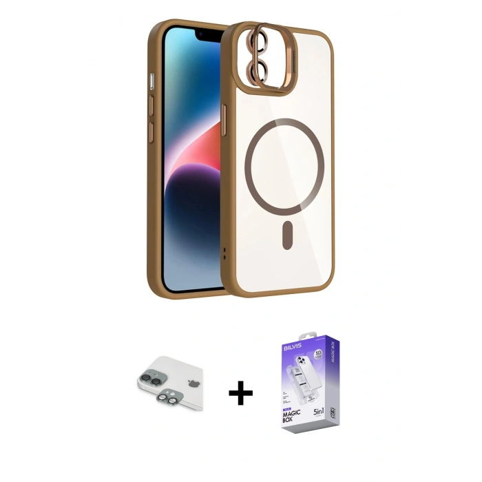 MARSİLYAN™- iPhone 11 Kılıf Yadigar Asil Koleksiyonu - Siyah Bilvis 5in1 3D Magic Cam Ekran Koruyucu + Pers Alüminyum Kamera Lens - YL