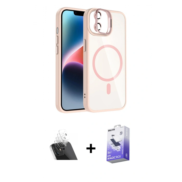 MARSİLYAN™- iPhone 11 Kılıf Yadigar Asil Koleksiyonu - Siyah Bilvis 5in1 5D Magic Hayalet Cam Ekran Koruyucu + Kamera Lens Koruma Cam - SF