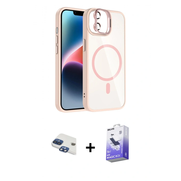 MARSİLYAN™- iPhone 11 Kılıf Yadigar Asil Koleksiyonu - Siyah Bilvis 5in1 5D Magic Hayalet Cam Ekran Koruyucu + Pers Alüminyum Kamera Lens - LT
