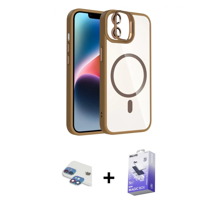 MARSİLYAN™- iPhone 11 Kılıf Yadigar Asil Koleksiyonu - Siyah Bilvis 5in1 5D Magic Hayalet Cam Ekran Koruyucu + Pers Alüminyum Kamera Lens - GI