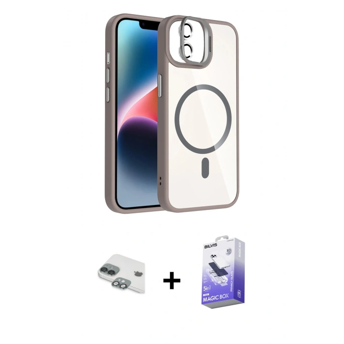 MARSİLYAN™- iPhone 11 Kılıf Yadigar Asil Koleksiyonu - Siyah Bilvis 5in1 5D Magic Hayalet Cam Ekran Koruyucu + Pers Alüminyum Kamera Lens - YL