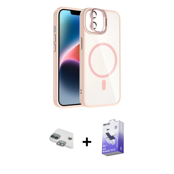 MARSİLYAN™- iPhone 11 Kılıf Yadigar Asil Koleksiyonu - Siyah Bilvis 5in1 5D Magic Hayalet Cam Ekran Koruyucu + Pers Alüminyum Kamera Lens - YL