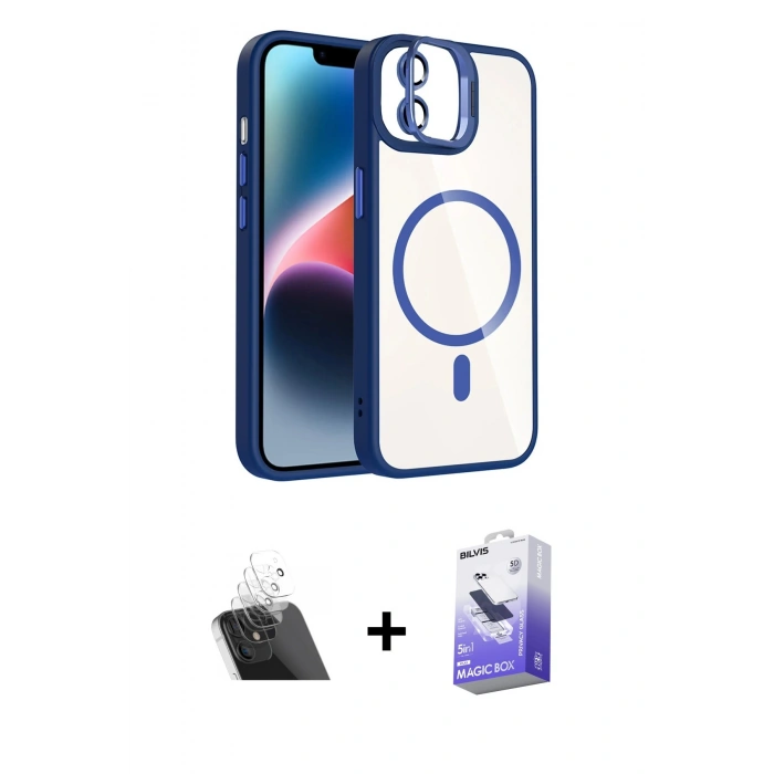 MARSİLYAN™- iPhone 11 Kılıf Yadigar Asil Koleksiyonu - Siyah Bilvis 5in1 5D Magic Hayalet Cam Ekran Koruyucu + Kamera Lens Koruma Cam - SF