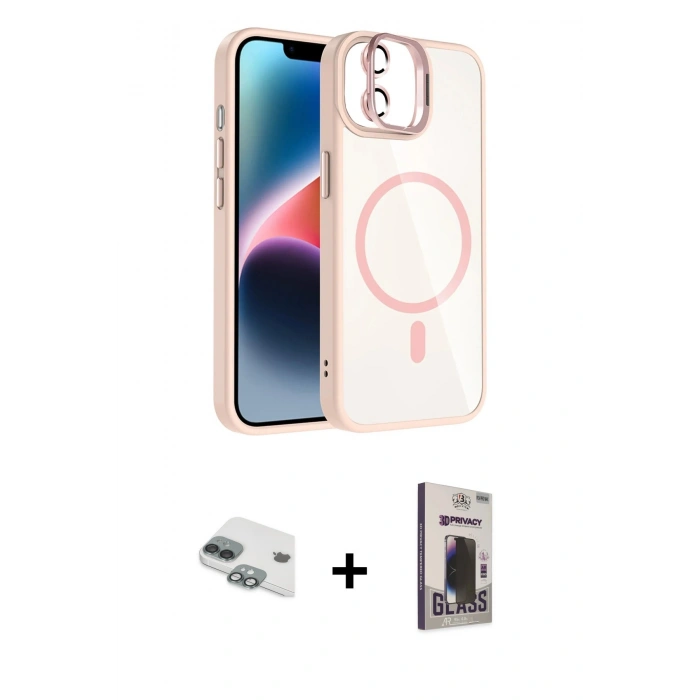 MARSİLYAN™- iPhone 11 Kılıf Yadigar Asil Koleksiyonu - Siyah Bilvis Hayalet Cam Ekran Koruyucu + Pers Alüminyum Kamera Lens - YL