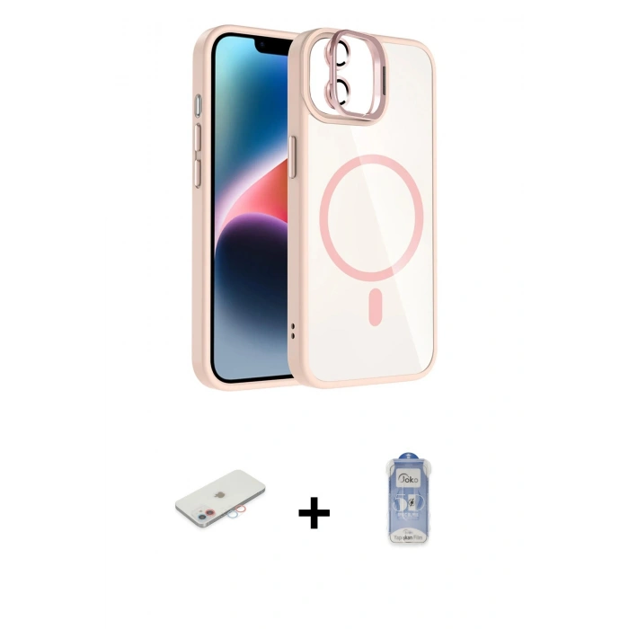 MARSİLYAN™- iPhone 11 Kılıf Yadigar Asil Koleksiyonu - Siyah Joko Magic 5D Cam + Renkli Kamera Lens Koruma Cam - PE
