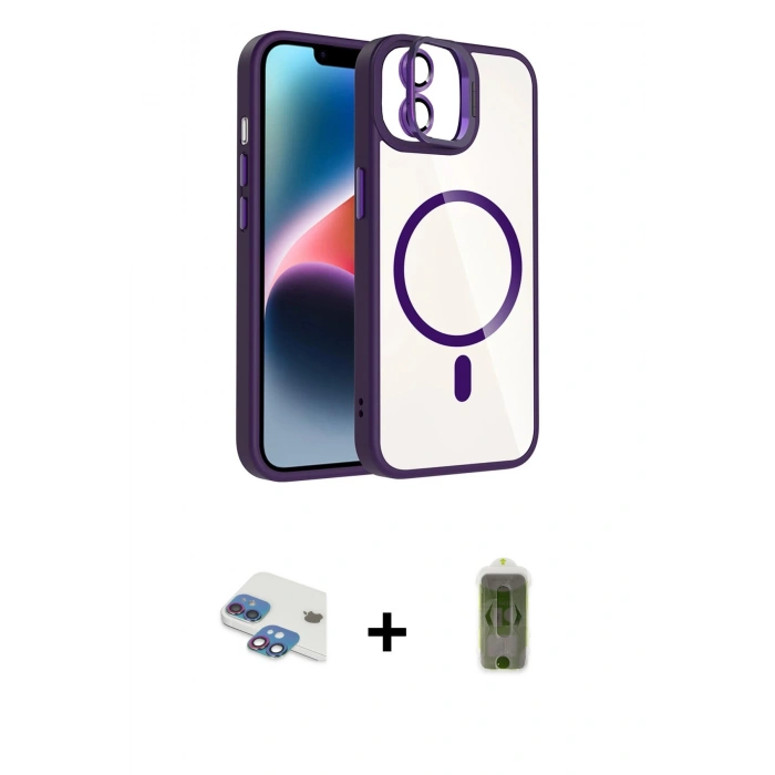 MARSİLYAN™- iPhone 11 Kılıf Yadigar Asil Koleksiyonu - Siyah Joko Magic 5D Hayalet Cam + Pers Alüminyum Kamera Lens - GI