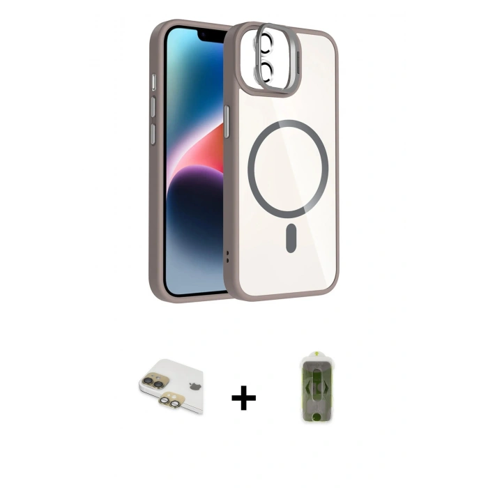 MARSİLYAN™- iPhone 11 Kılıf Yadigar Asil Koleksiyonu - Siyah Joko Magic 5D Hayalet Cam + Pers Alüminyum Kamera Lens - GD