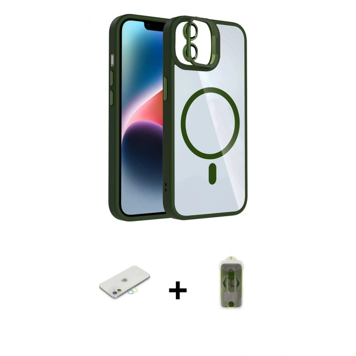 MARSİLYAN™- iPhone 11 Kılıf Yadigar Asil Koleksiyonu - Siyah Joko Magic 5D Hayalet Cam + Renkli Kamera Lens Koruma Cam - SI
