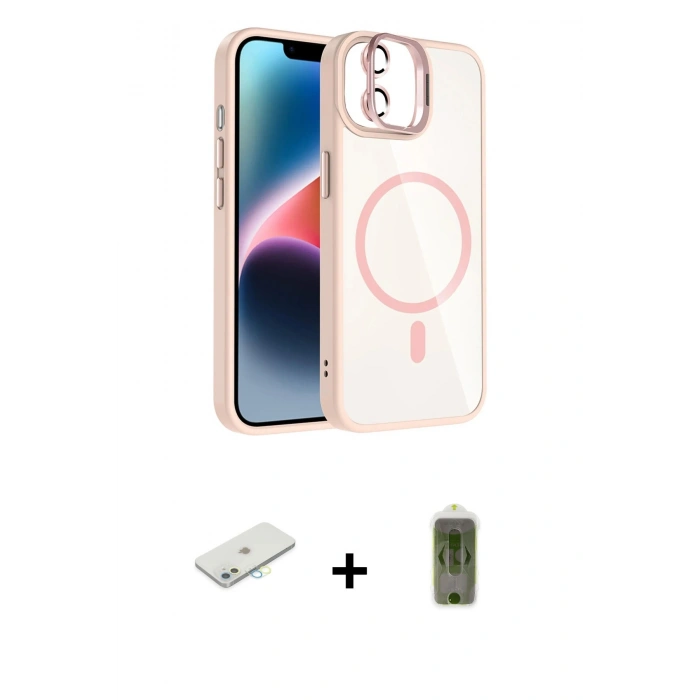 MARSİLYAN™- iPhone 11 Kılıf Yadigar Asil Koleksiyonu - Siyah Joko Magic 5D Hayalet Cam + Renkli Kamera Lens Koruma Cam - SI