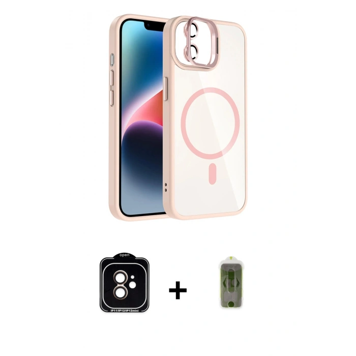 MARSİLYAN™- iPhone 11 Kılıf Yadigar Asil Koleksiyonu - Siyah Joko Magic 5D Hayalet Cam + PVD Metal Kamera Lens - TU