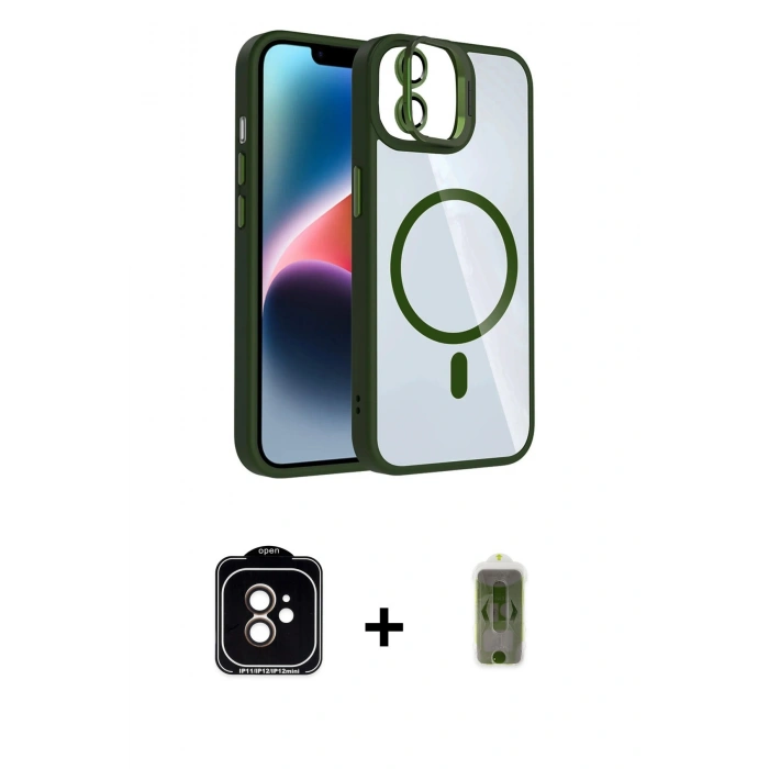 MARSİLYAN™- iPhone 11 Kılıf Yadigar Asil Koleksiyonu - Siyah Joko Magic 5D Hayalet Cam + PVD Metal Kamera Lens - TU