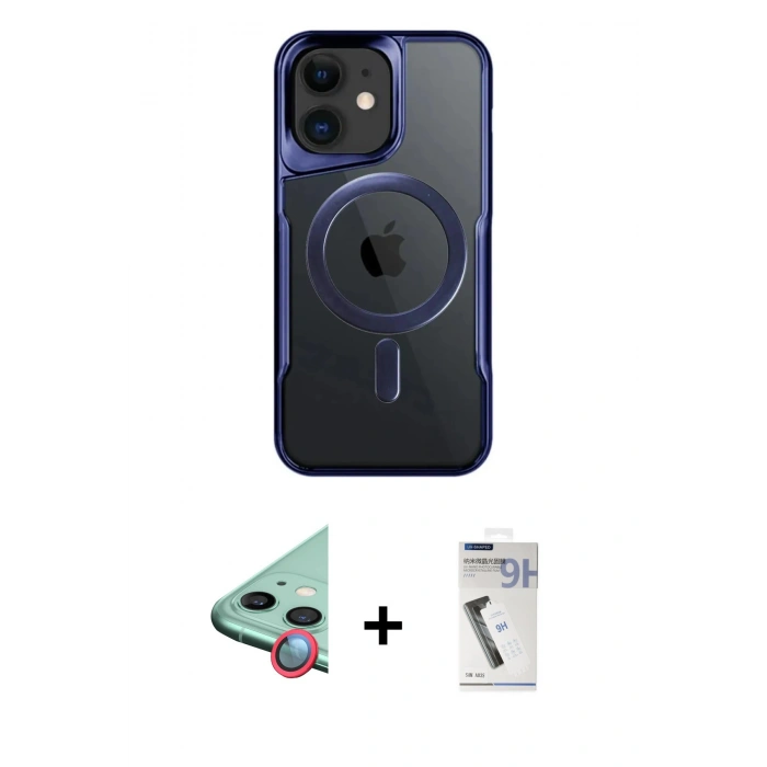 MARSİLYAN™- iPhone 11 Kılıf Yadigar Klasik Özel Seri - Şeffaf Uv Polymer Nano Ekran Koruyucu + Raze Metal Kamera Lens - KI