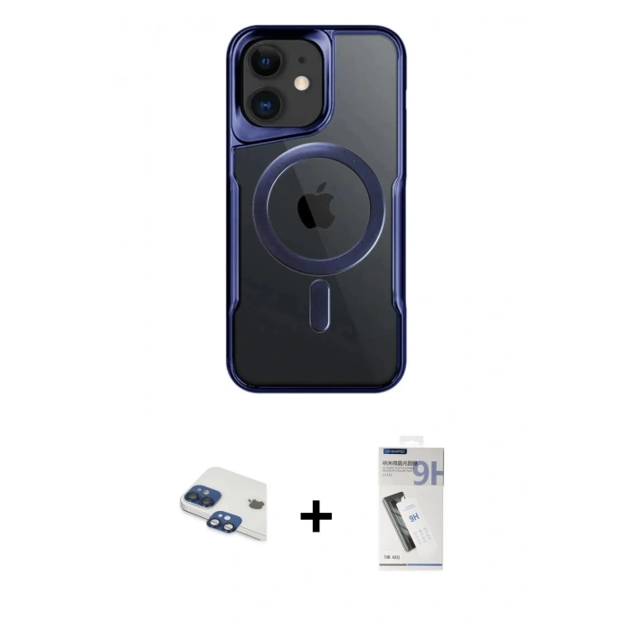 MARSİLYAN™- iPhone 11 Kılıf Yadigar Klasik Özel Seri - Şeffaf Uv Polymer Nano Ekran Koruyucu + Pers Alüminyum Kamera Lens - LT