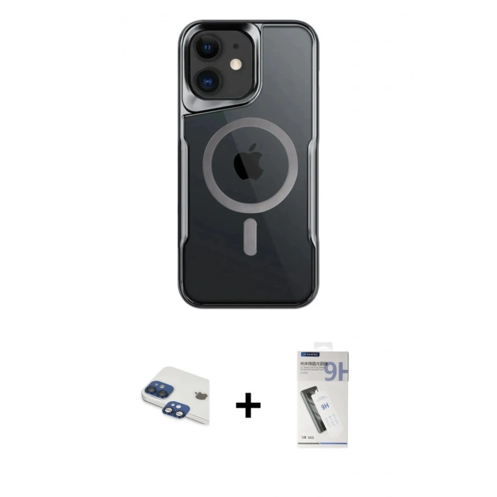 MARSİLYAN™- iPhone 11 Kılıf Yadigar Klasik Özel Seri - Şeffaf Uv Polymer Nano Ekran Koruyucu + Pers Alüminyum Kamera Lens - LT