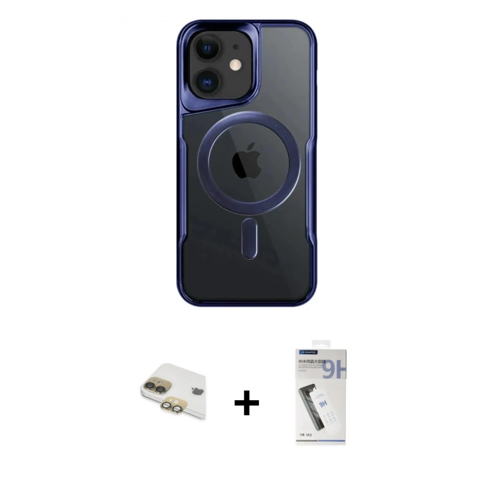 MARSİLYAN™- iPhone 11 Kılıf Yadigar Klasik Özel Seri - Şeffaf Uv Polymer Nano Ekran Koruyucu + Pers Alüminyum Kamera Lens - GD