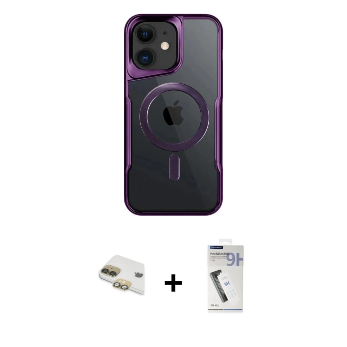 MARSİLYAN™- iPhone 11 Kılıf Yadigar Klasik Özel Seri - Şeffaf Uv Polymer Nano Ekran Koruyucu + Pers Alüminyum Kamera Lens - GD