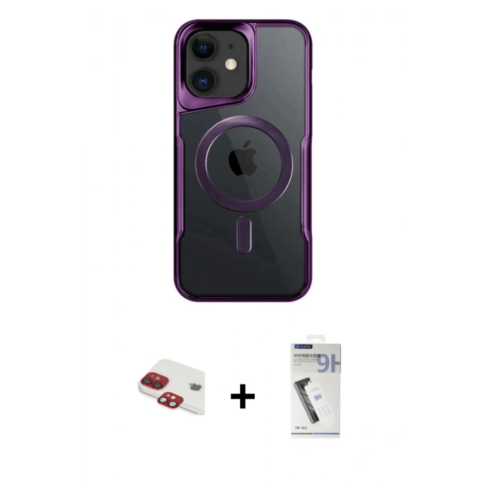 MARSİLYAN™- iPhone 11 Kılıf Yadigar Klasik Özel Seri - Şeffaf Uv Polymer Nano Ekran Koruyucu + Pers Alüminyum Kamera Lens - KI