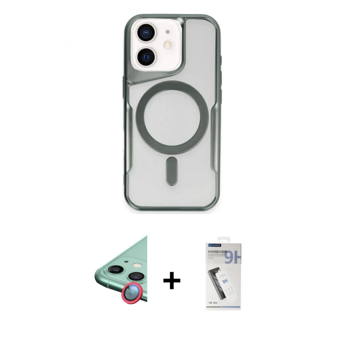 MARSİLYAN™- iPhone 11 Kılıf Yadigar Klasik Özel Seri - Şeffaf Uv Polymer Nano Ekran Koruyucu + Raze Metal Kamera Lens - KI