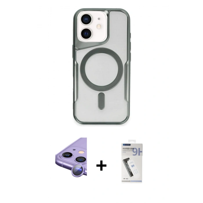 MARSİLYAN™- iPhone 11 Kılıf Yadigar Klasik Özel Seri - Şeffaf Uv Polymer Nano Ekran Koruyucu + Raze Metal Kamera Lens - MR