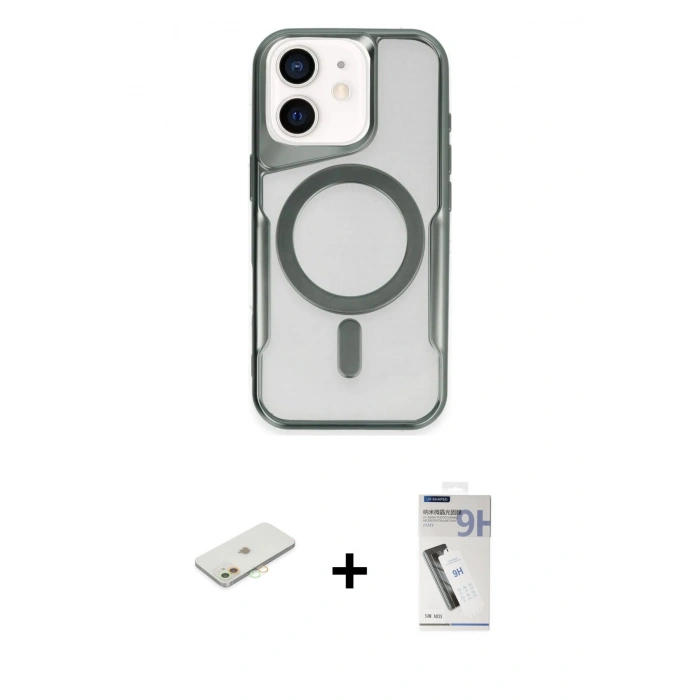 MARSİLYAN™- iPhone 11 Kılıf Yadigar Klasik Özel Seri - Şeffaf Uv Polymer Nano Ekran Koruyucu + Renkli Kamera Lens Koruma Cam - TU