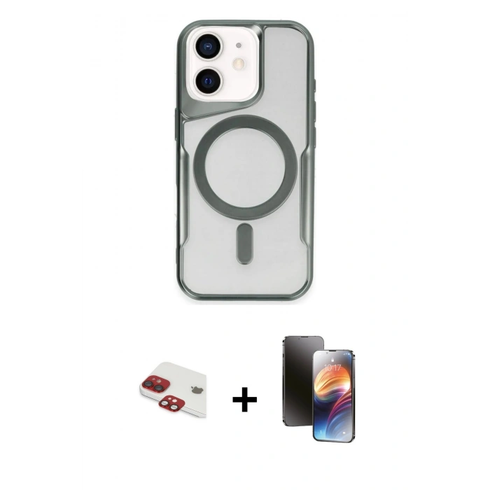 MARSİLYAN™- iPhone 11 Kılıf Yadigar Klasik Özel Seri - Siyah 3D Antistatik Mat Seramik Nano Ekran Koruyucu + Pers Alüminyum Kamera Lens - KI