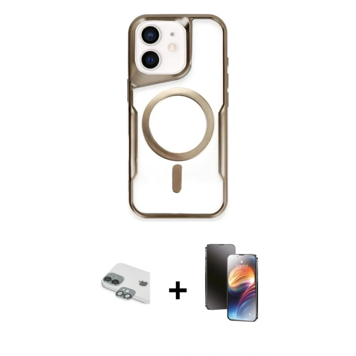 MARSİLYAN™- iPhone 11 Kılıf Yadigar Klasik Özel Seri - Siyah 3D Antistatik Mat Seramik Nano Ekran Koruyucu + Pers Alüminyum Kamera Lens - YL